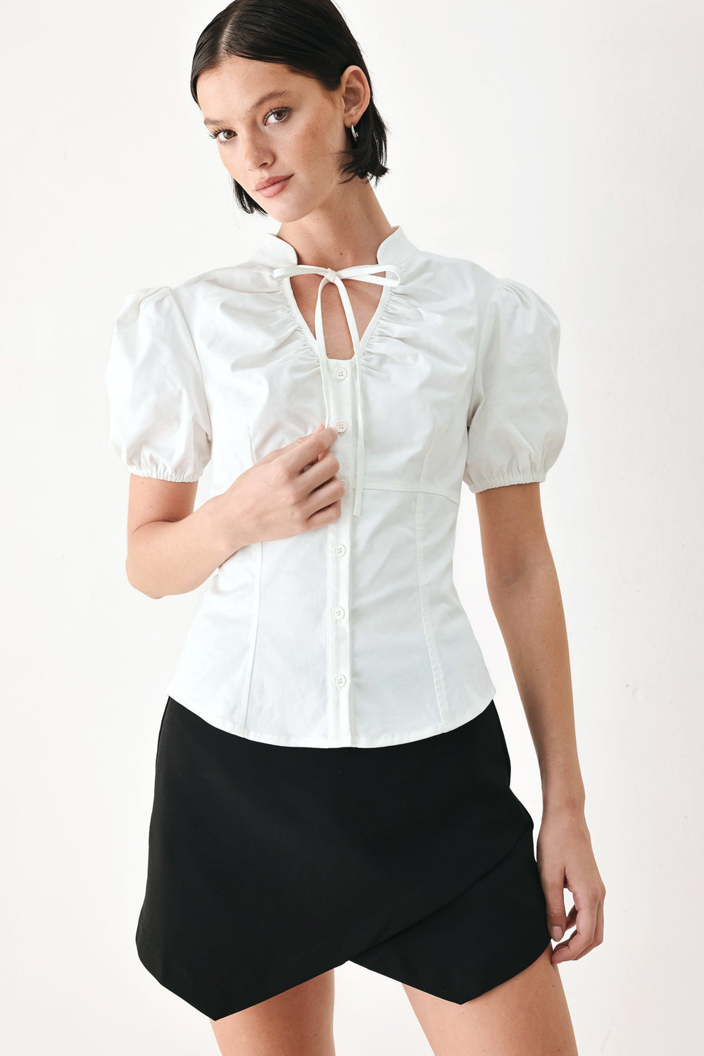 White Rose Daydream Woven Top from KADOU Boutique