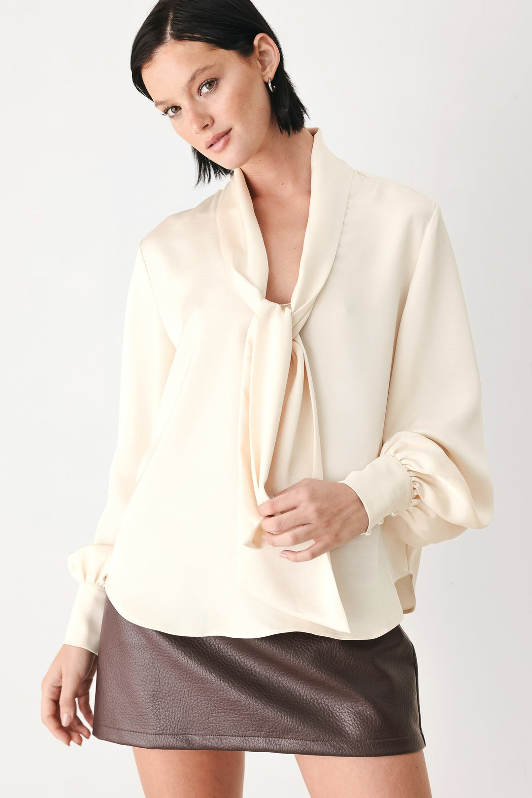 Champagne Wishes Tie Front Blouse from KADOU Boutique