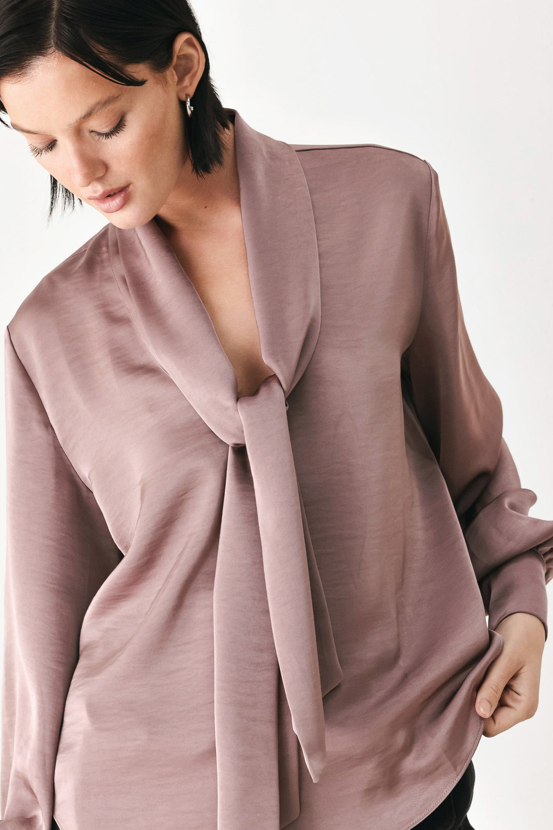 Champagne Wishes Tie Front Blouse from KADOU Boutique