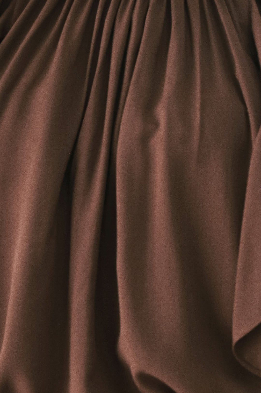 COCOA CASCADE BROWN TIERED-RUFFLE BLOUSE