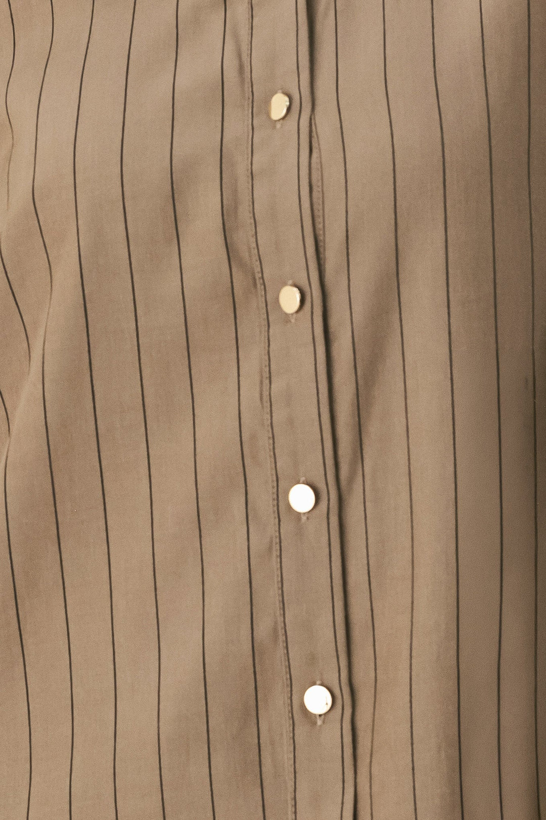 STRIPED DRAMA BROWN&amp; BLACK BUTTON-DOWN TOP