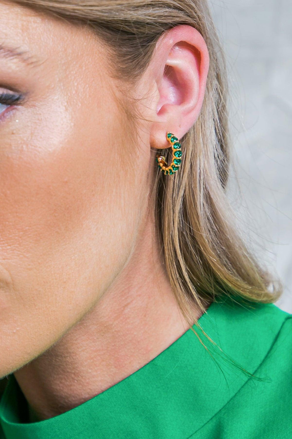 Ruby Hoop Earrings from KADOU Boutique