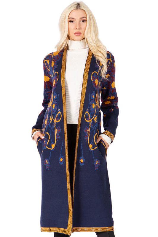 Multi Color Long Cardigan