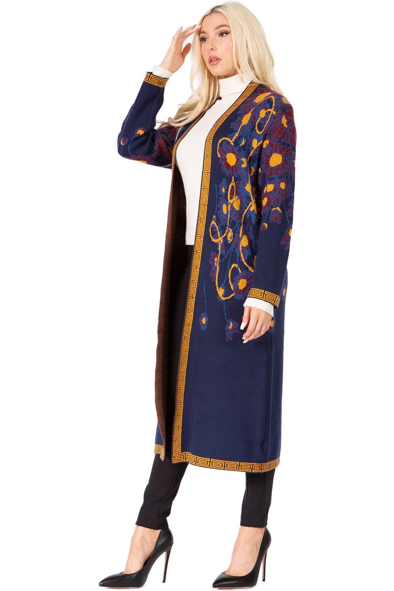 Multi Color Long Cardigan