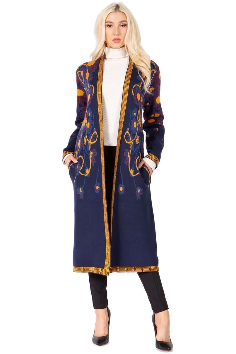 Multi Color Long Cardigan
