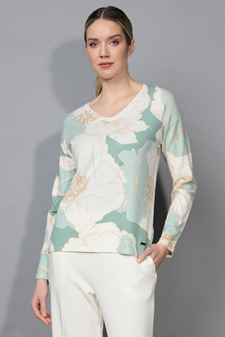 Floral Print V-Neck Top