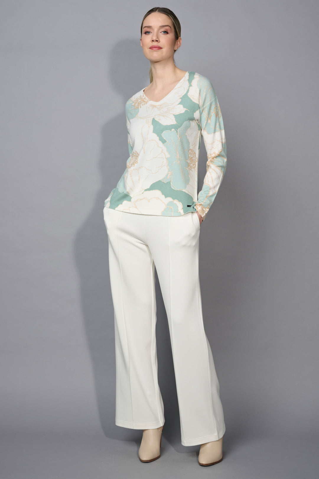 Floral Print V-Neck Top