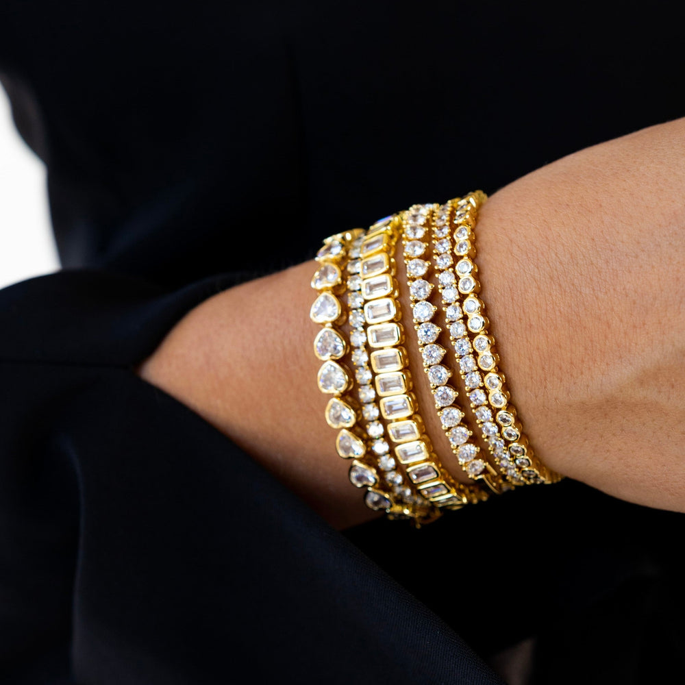 Bezel Tennis Bracelet from KADOU Boutique