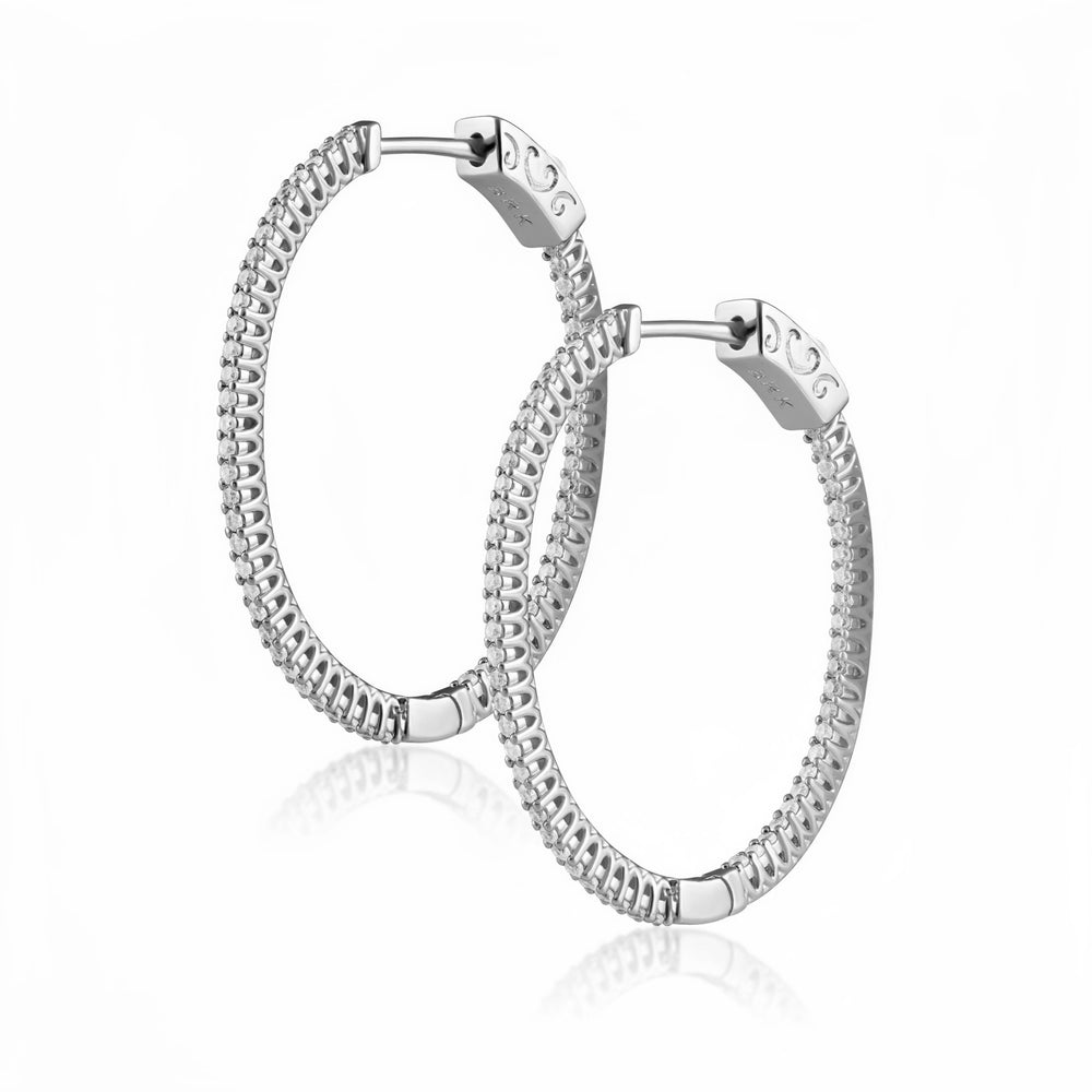 Kristen Cz Oval Hoop from KADOU Boutique