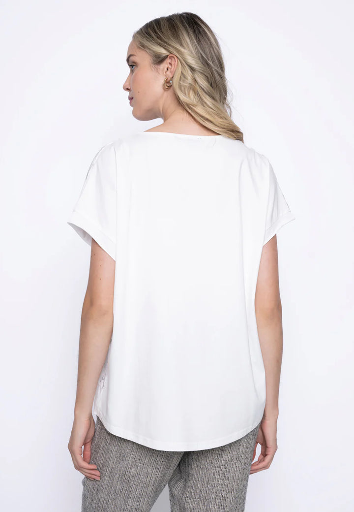 Picadilly Printed Rib Jersey Top