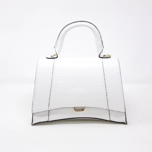 The Katie Small Handbag in white.