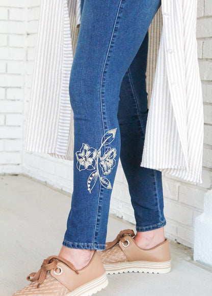 Isabella Embroidered Denim Jeans