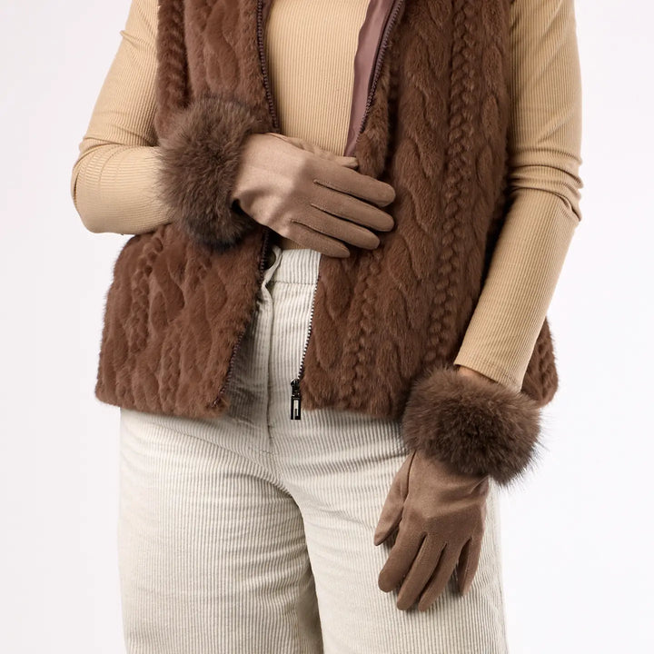GLOVES FUR CUFF ULTRA SUEDE