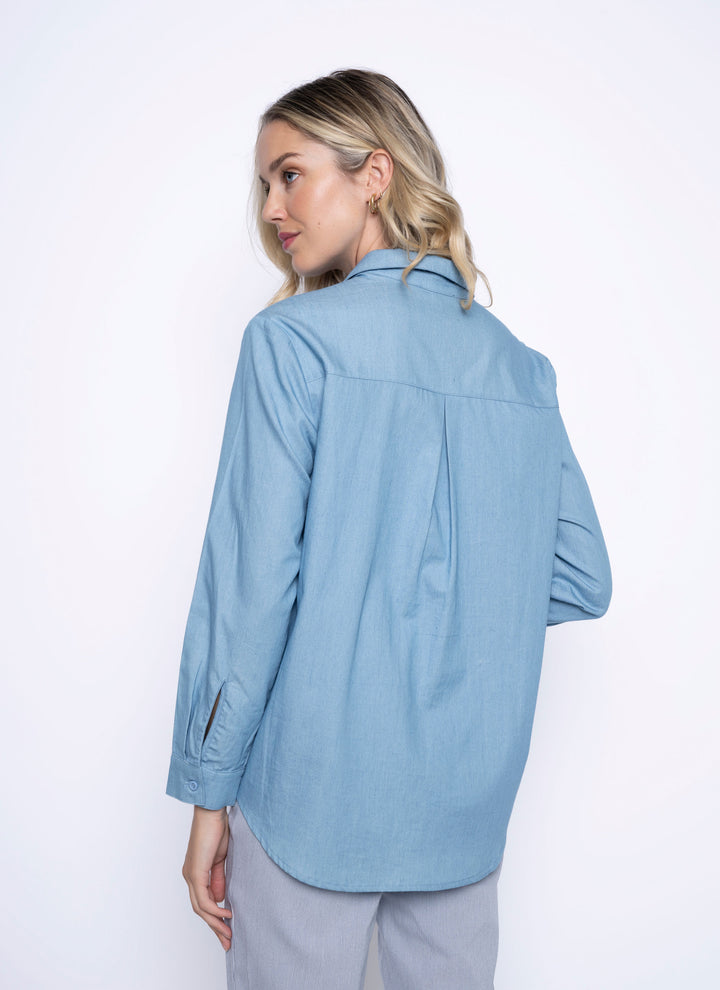 Elegant Rhinestone Summer Shirt