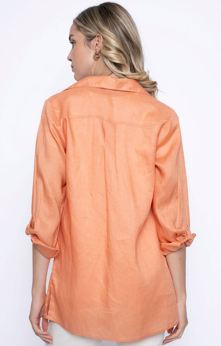 Picadilly 3/4 Sleeve Button Down Shirt