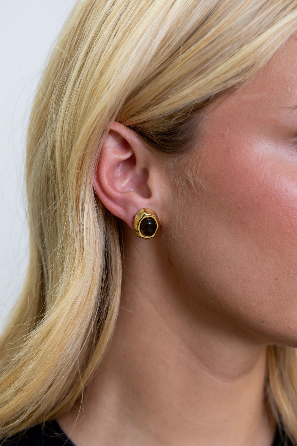 Saylor Tiger Eye Studs from KADOU Boutique