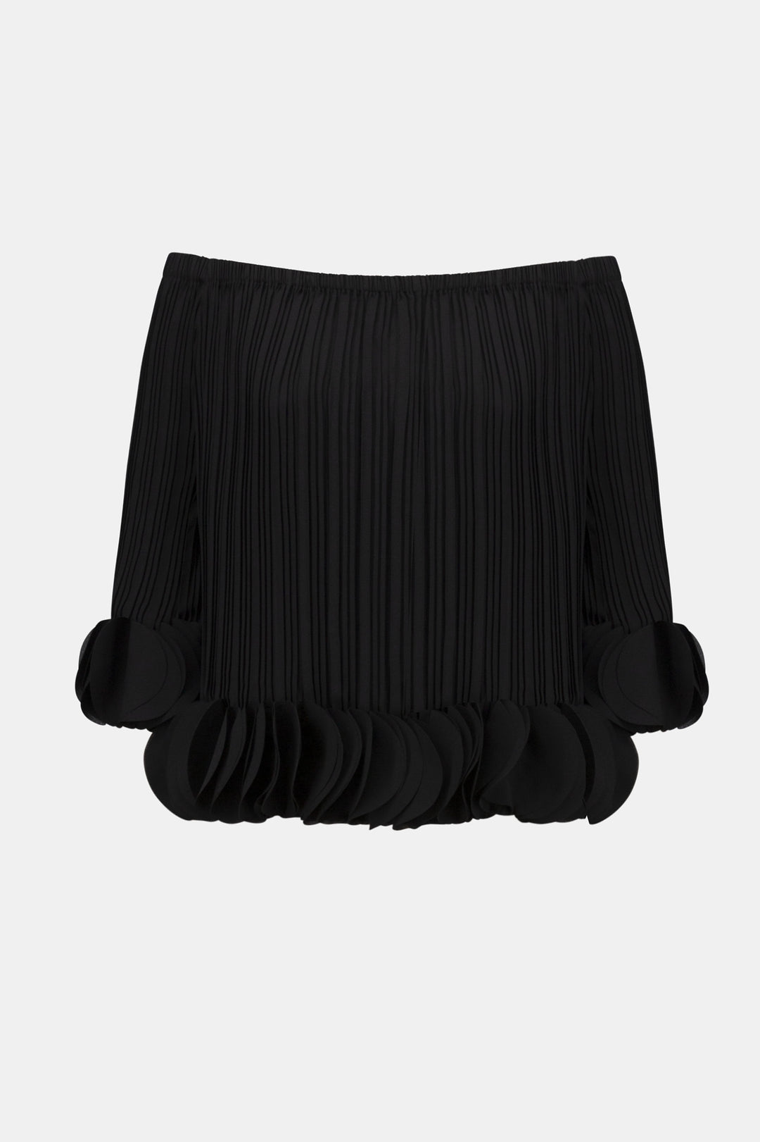 Georgette Off Shoulder Pleated Top - 253939-11
