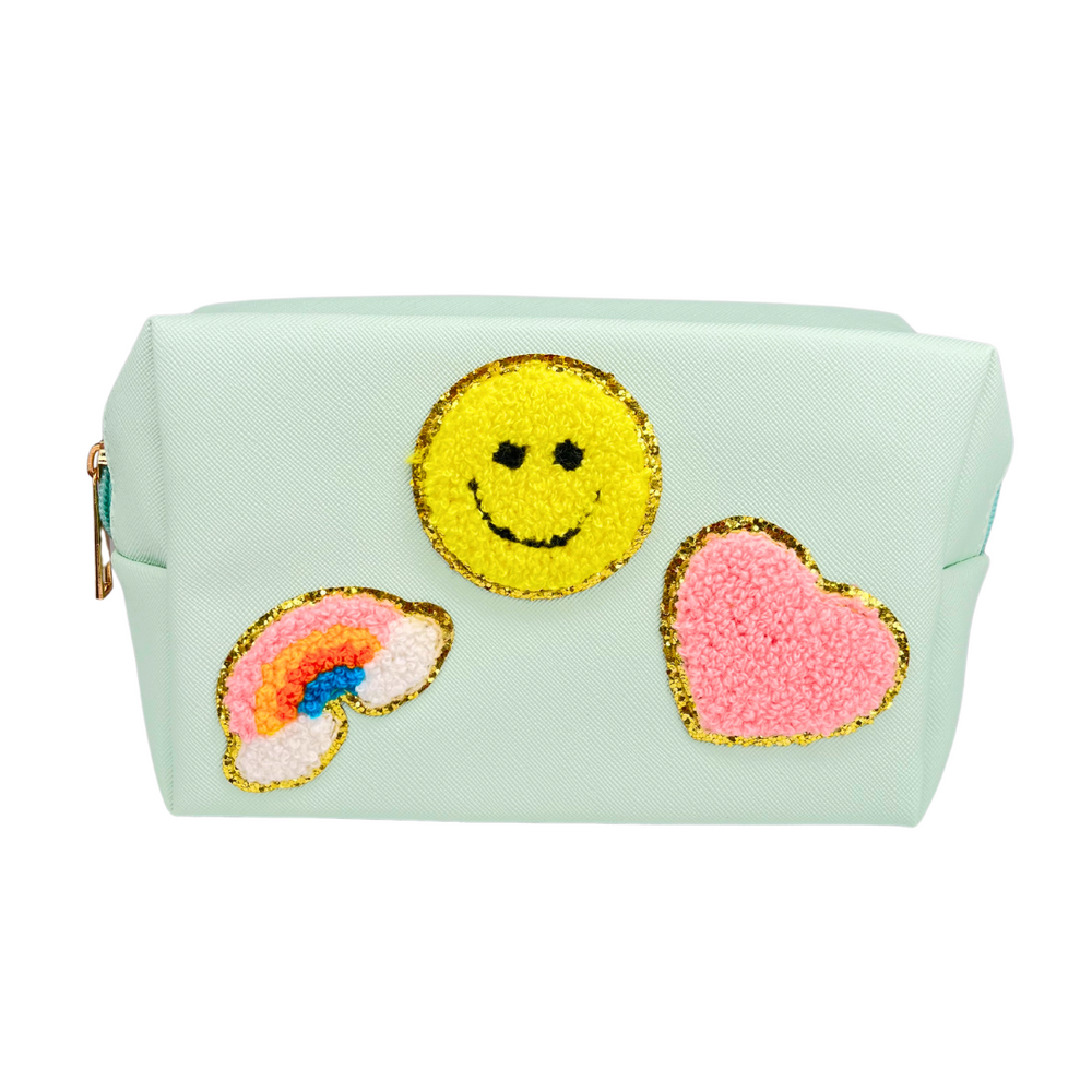 Patchwork Rainbow Cosmetic Bag from KADOU Boutique