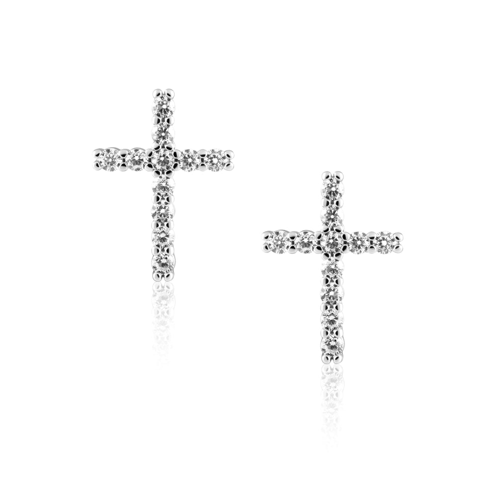 Glitz Cross Stud from KADOU Boutique