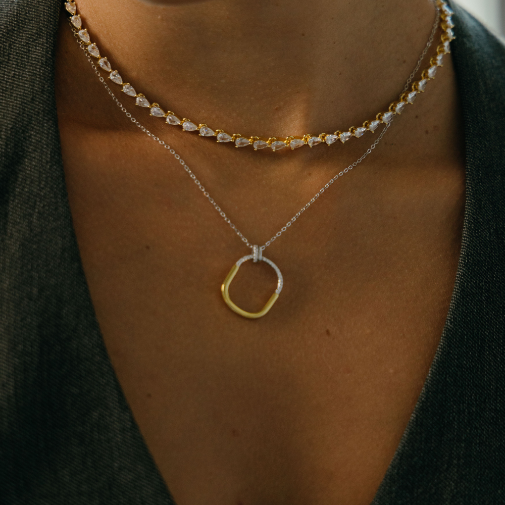 Kira Tennis Necklace from KADOU Boutique