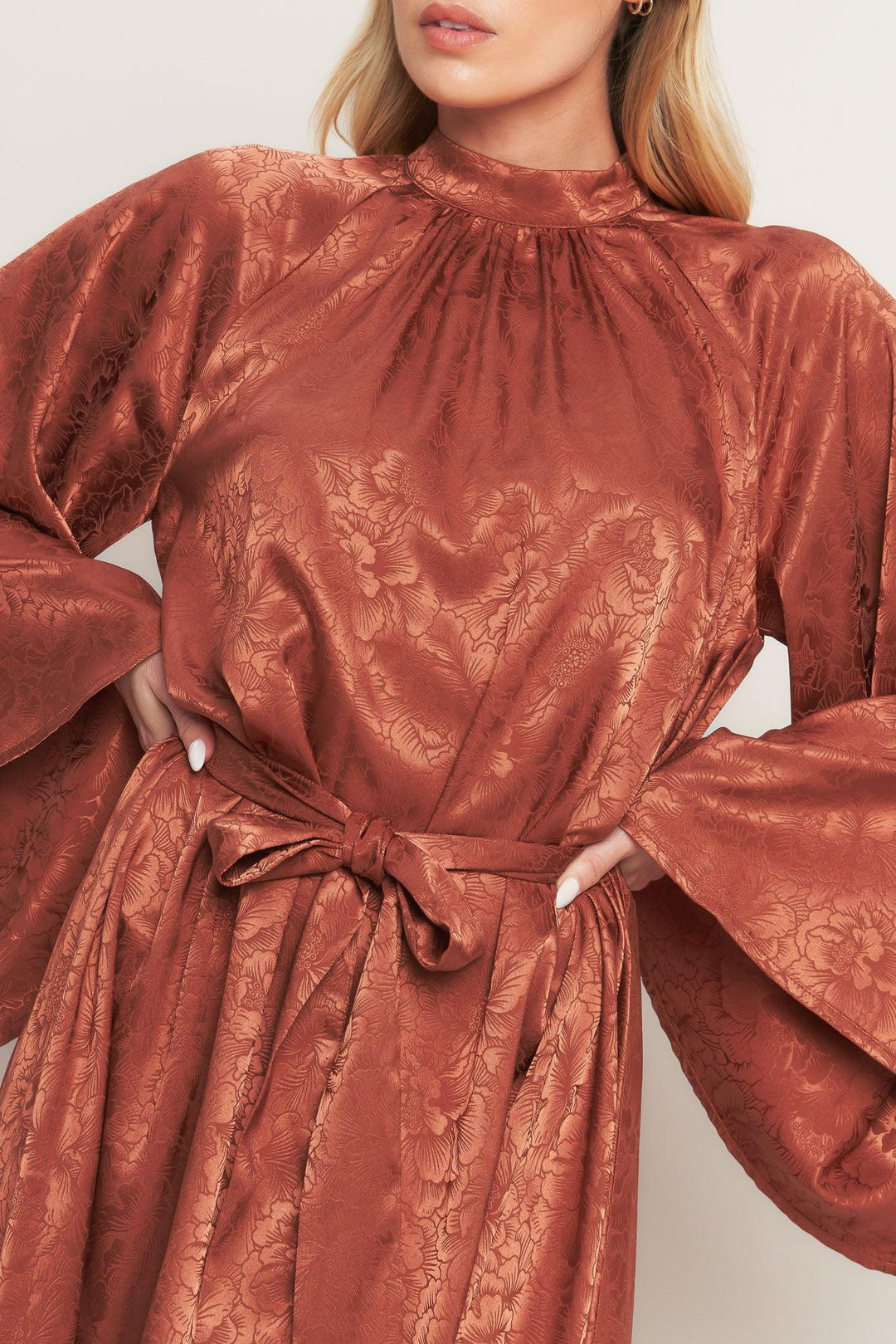 By Any Means Woven Satin Mini Dress from KADOU Boutique