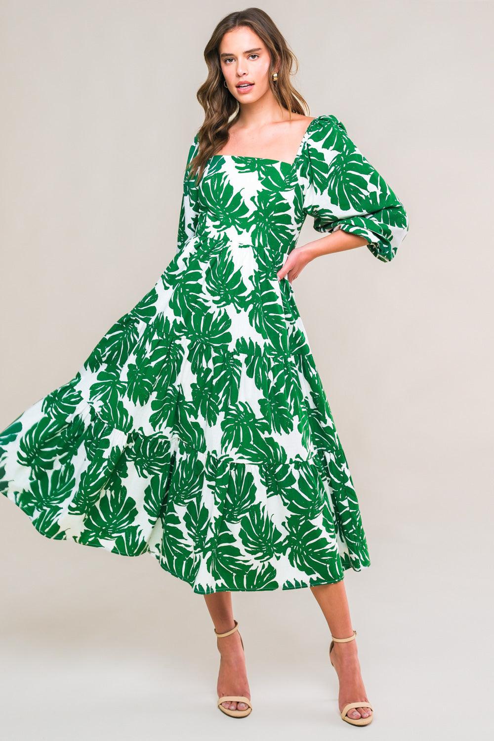 All the Drama Woven Midi Dress from KADOU Boutique