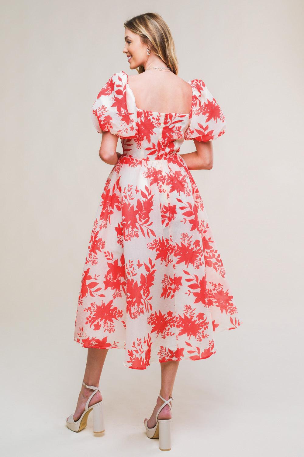 Successfully Cute Woven Midi Dress from KADOU Boutique