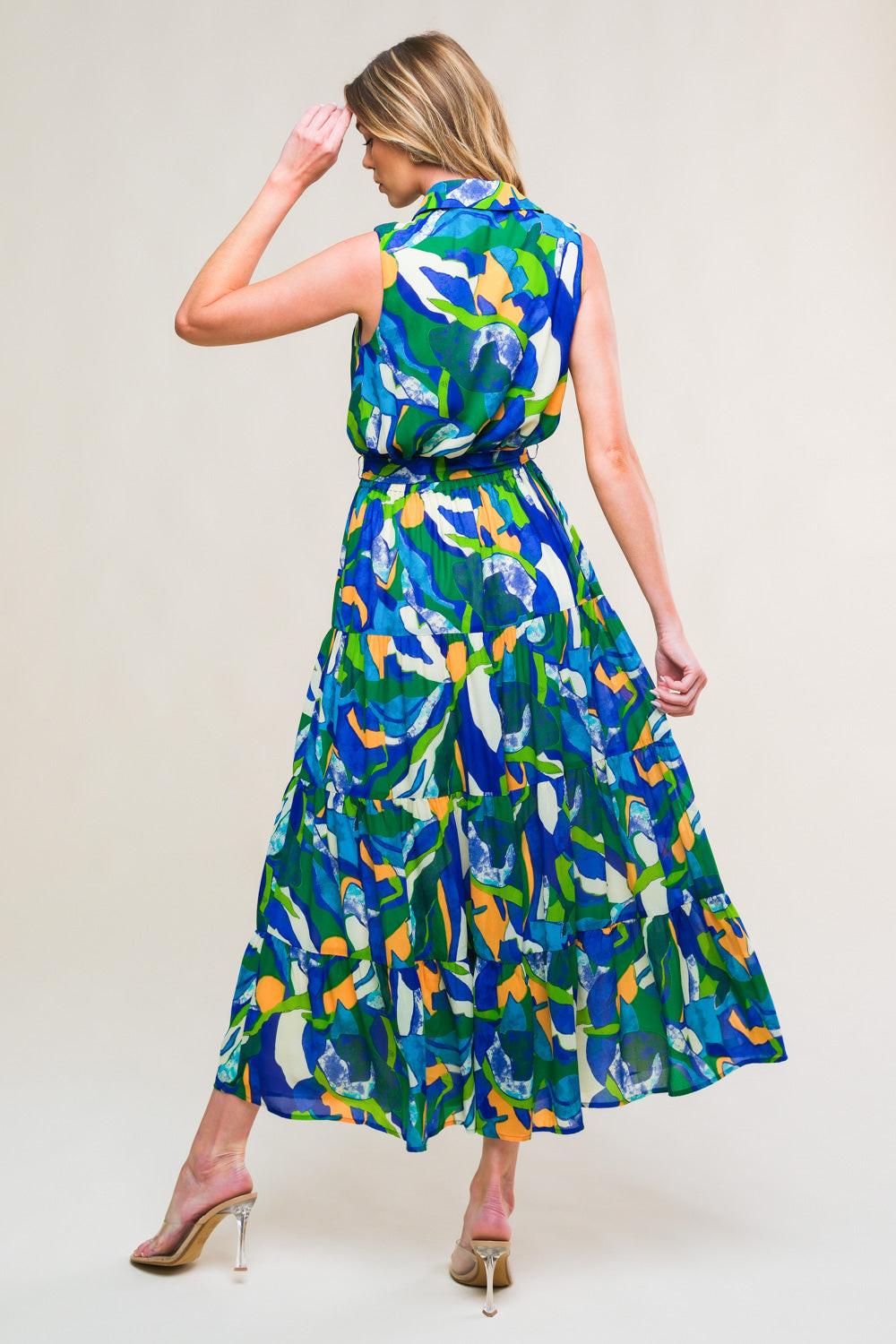Pristine Chicness Woven Midi Dress from KADOU Boutique