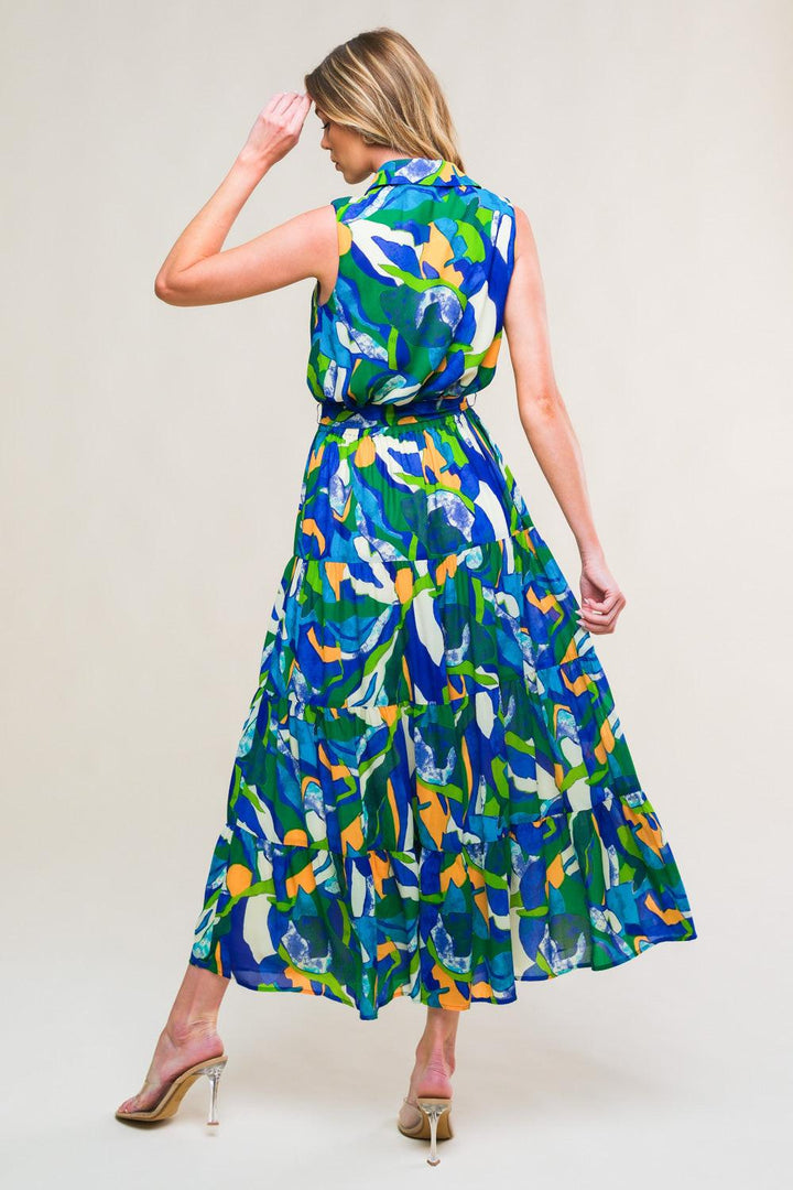 Pristine Chicness Woven Midi Dress from KADOU Boutique