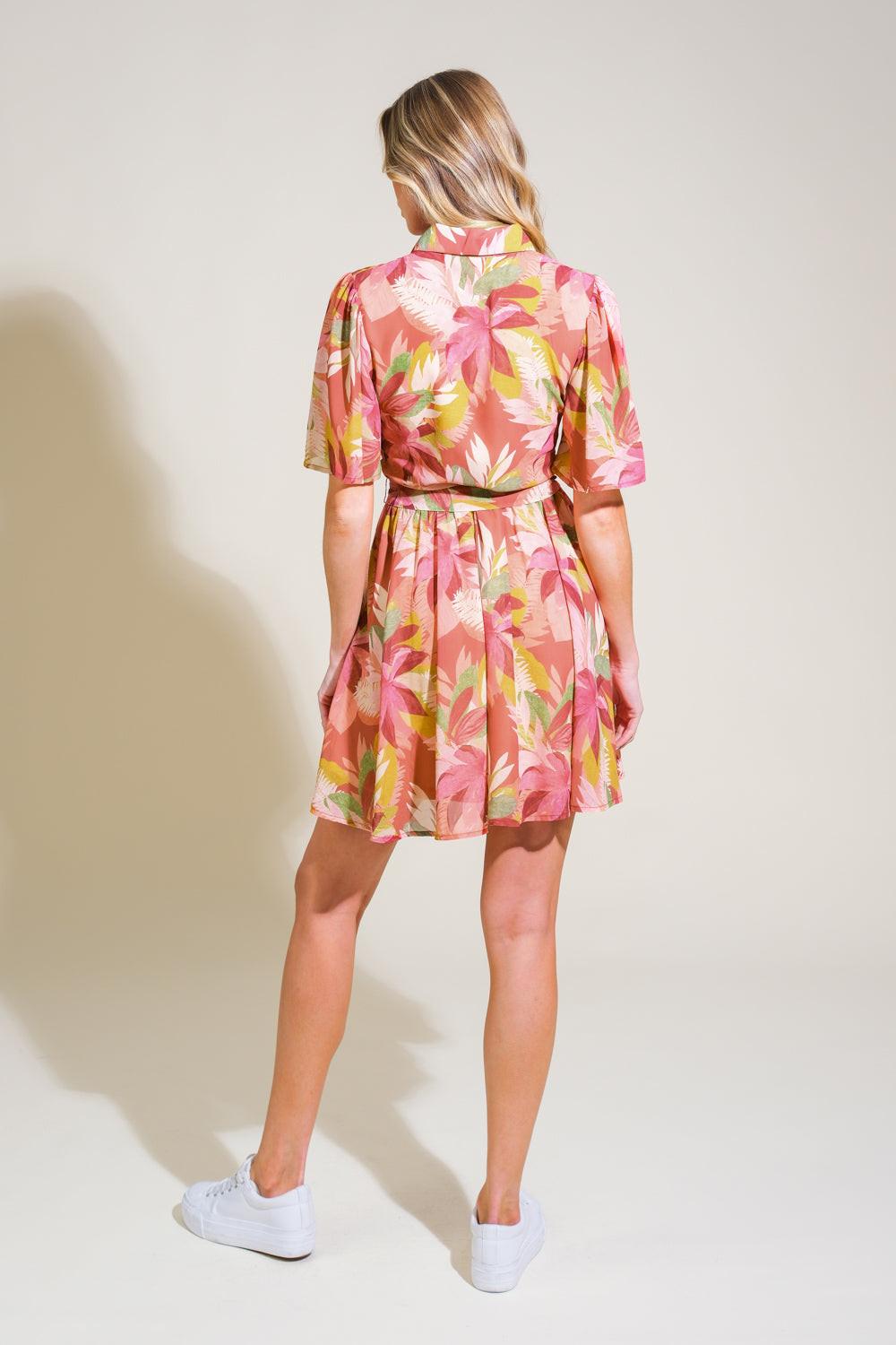 Whimsical Waves Woven Mini Dress from KADOU Boutique