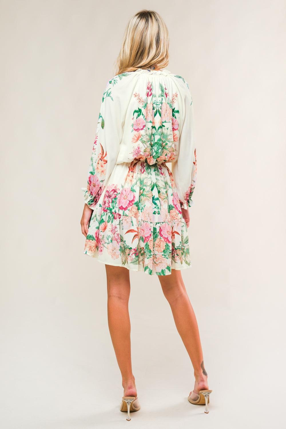 Happiest Here Woven Mini Dress from KADOU Boutique