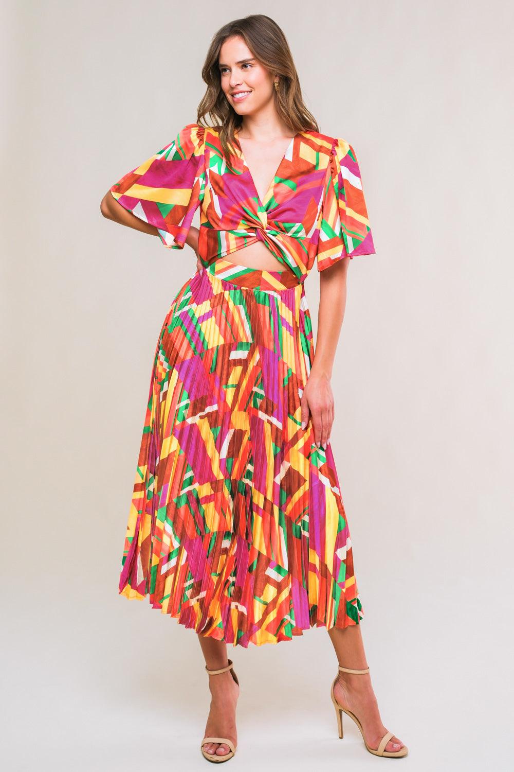 Irresistible Fun Woven Midi Dress from KADOU Boutique