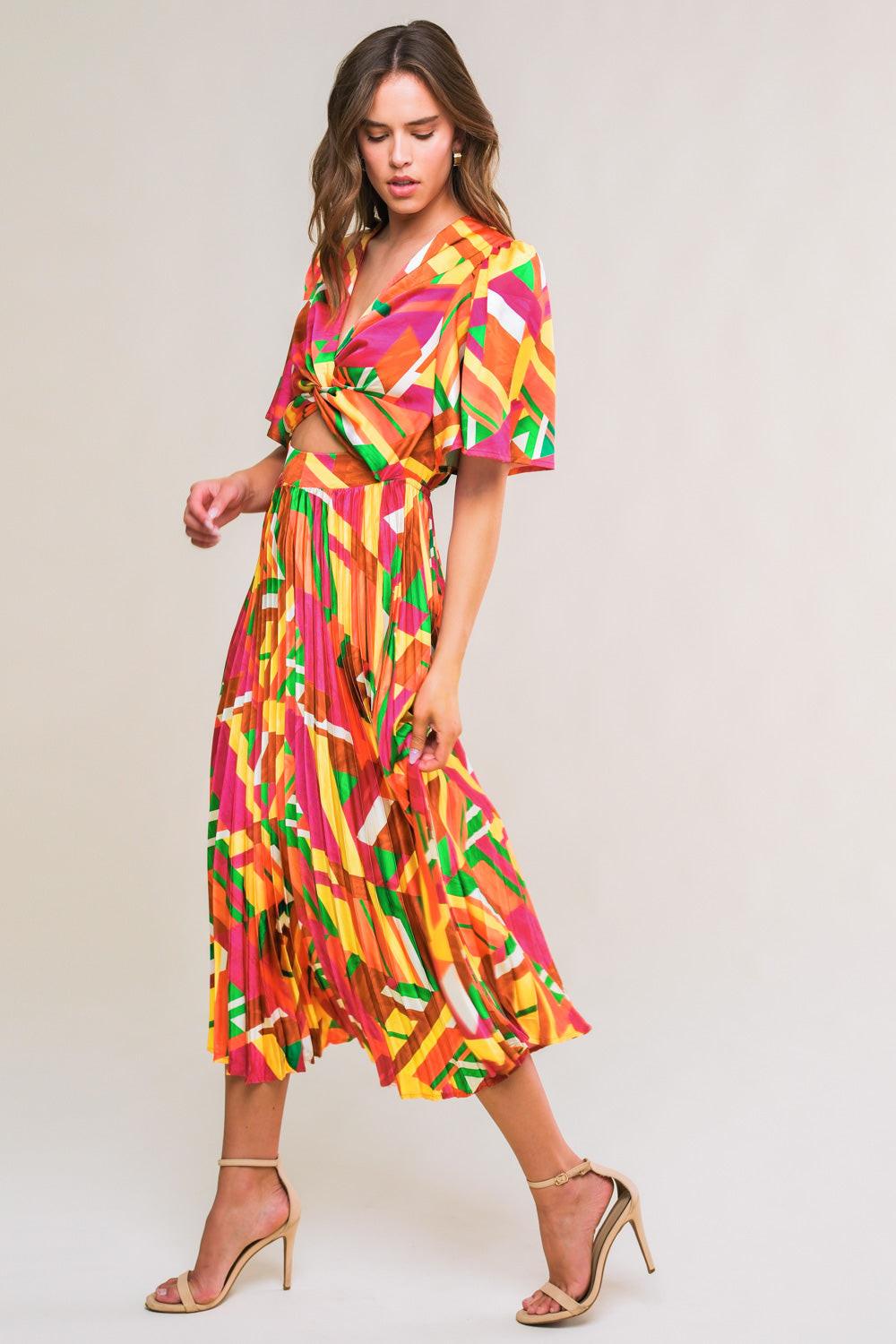 Irresistible Fun Woven Midi Dress from KADOU Boutique
