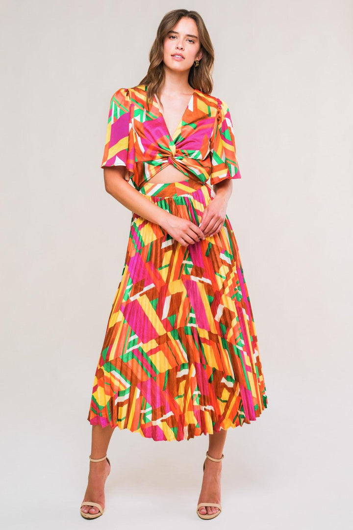 Irresistible Fun Woven Midi Dress from KADOU Boutique