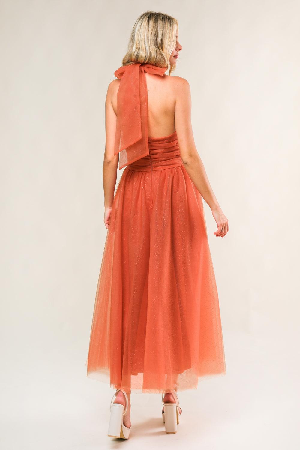 Every Now and Then Mesh Midi Dress from KADOU Boutique