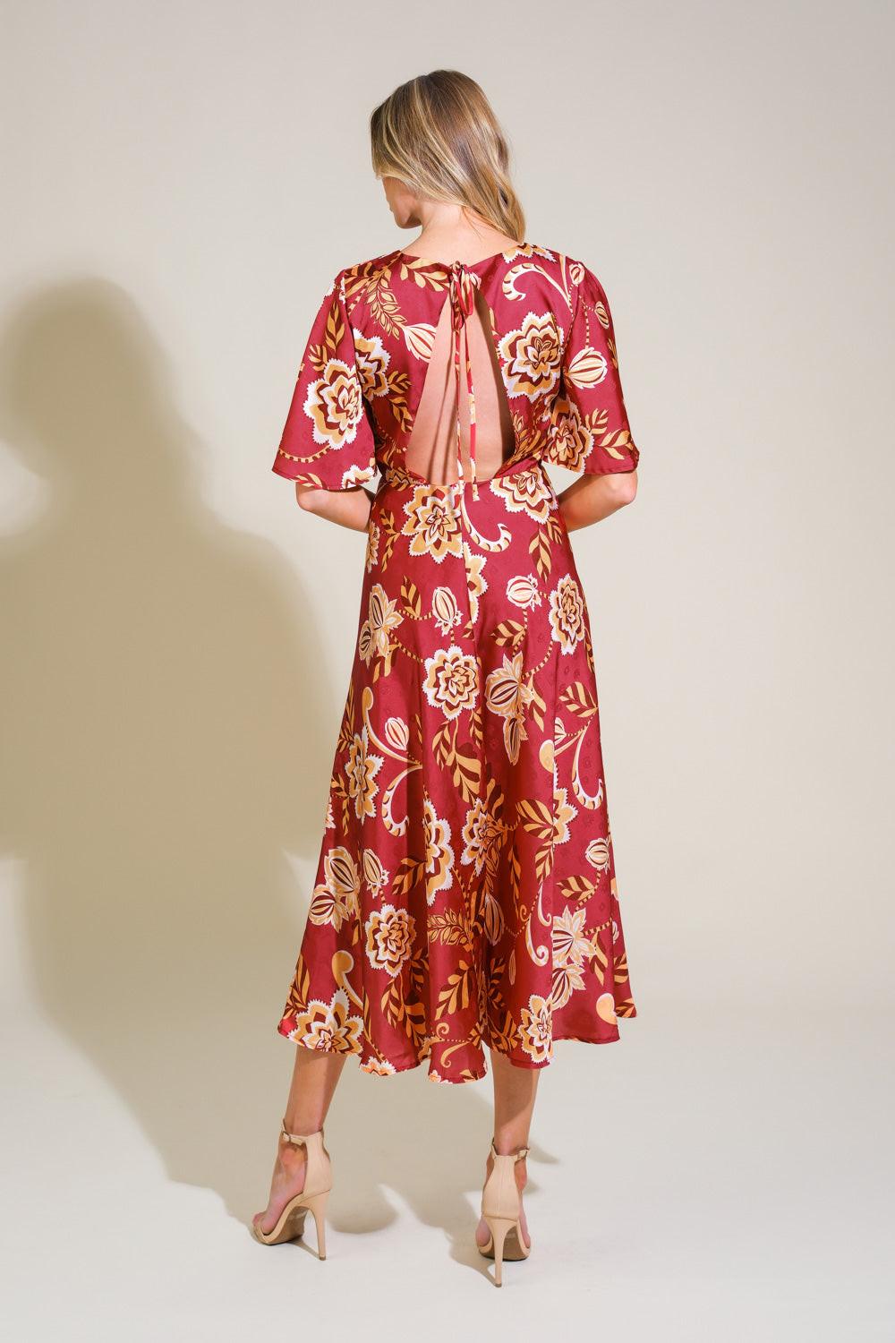 Total Frill Woven Midi Dress from KADOU Boutique