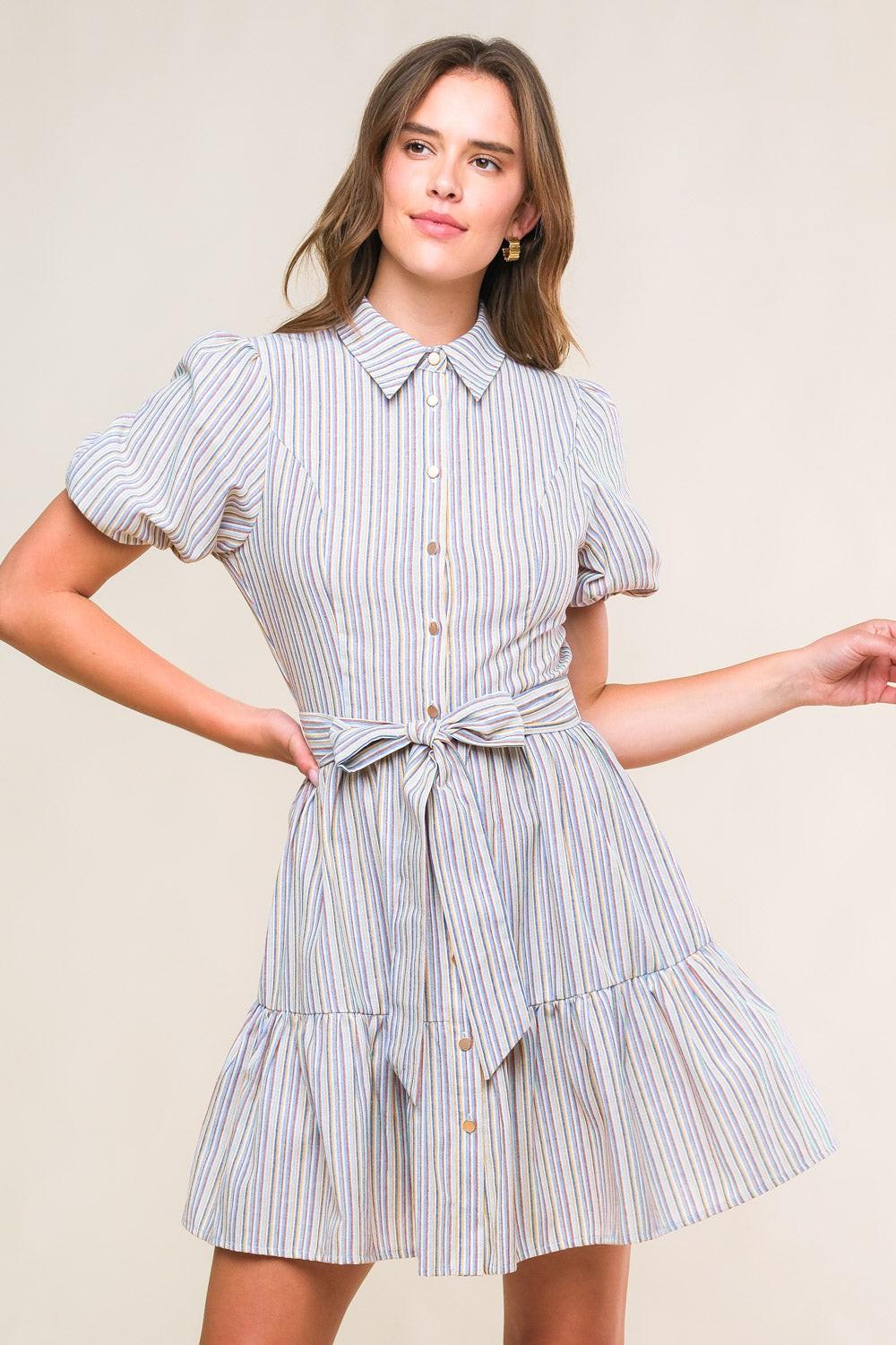 Adorable Presence Woven Mini Dress from KADOU Boutique