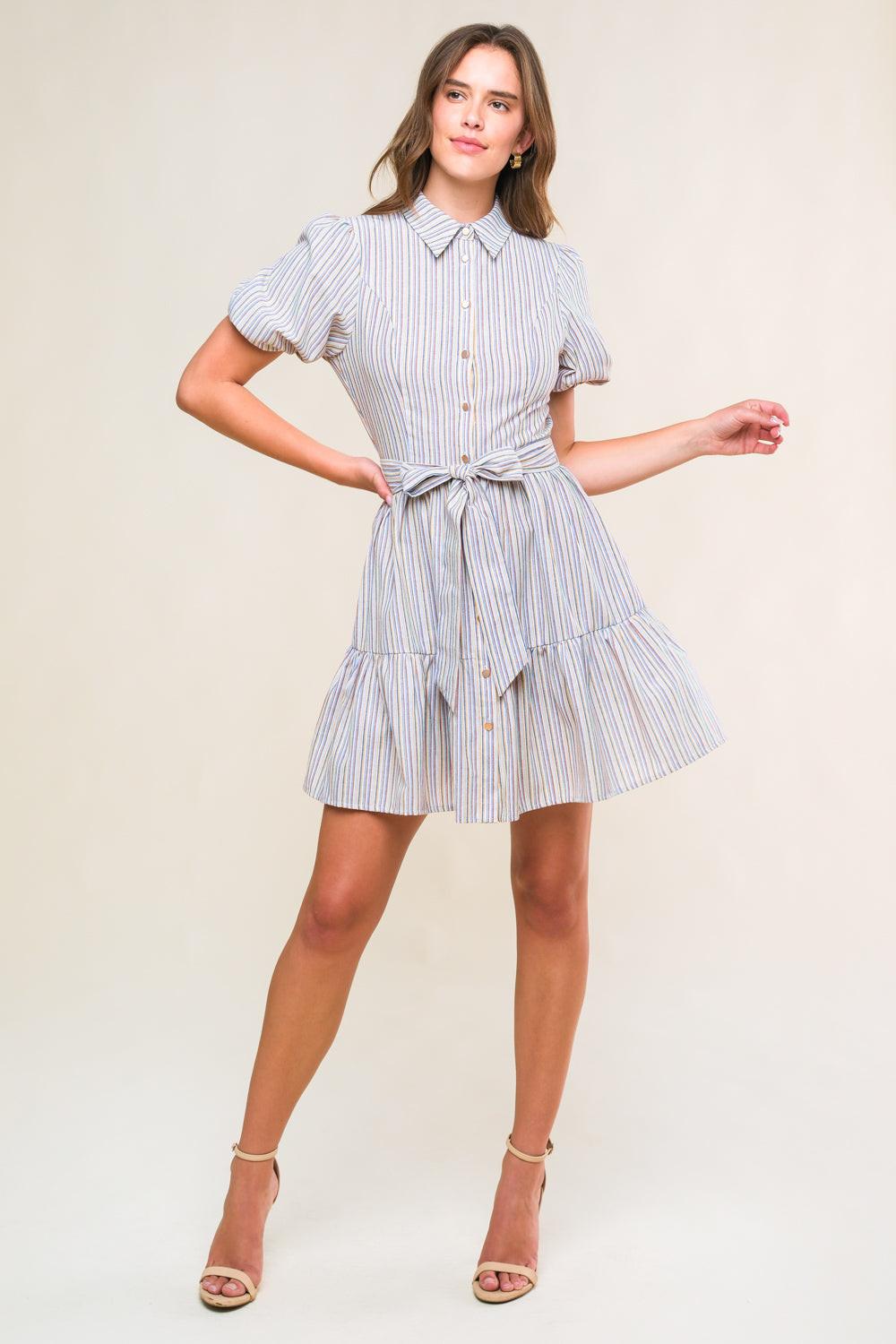 Adorable Presence Woven Mini Dress from KADOU Boutique