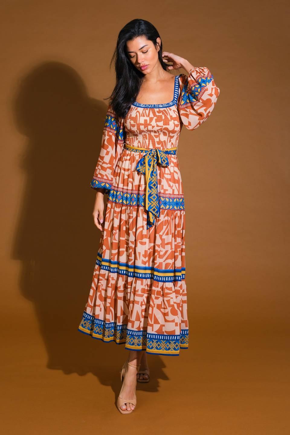 Bitter Sweet Woven Midi Dress from KADOU Boutique
