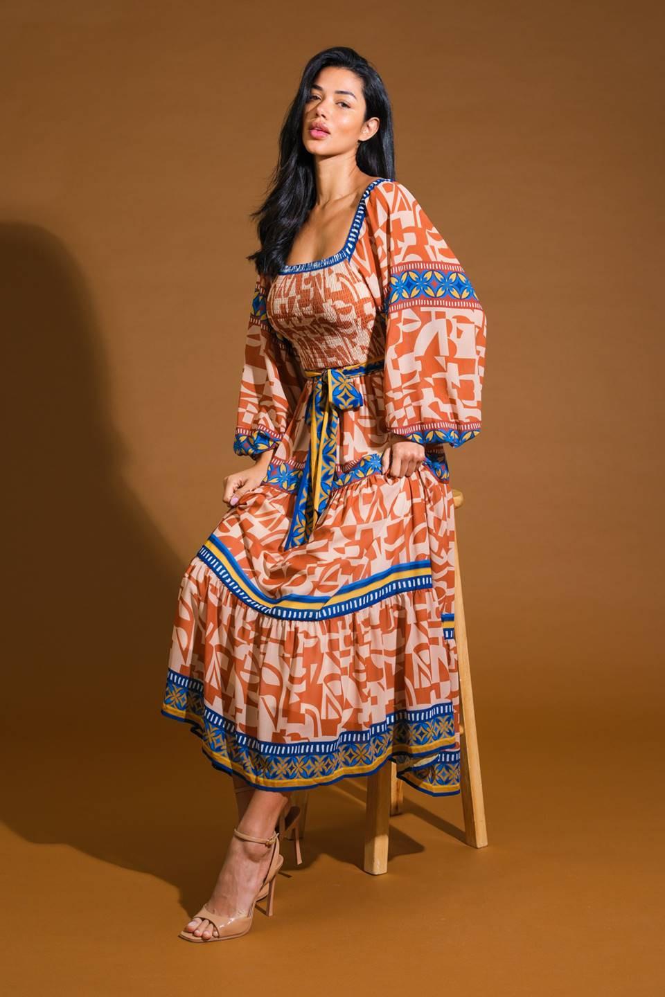 Bitter Sweet Woven Midi Dress from KADOU Boutique