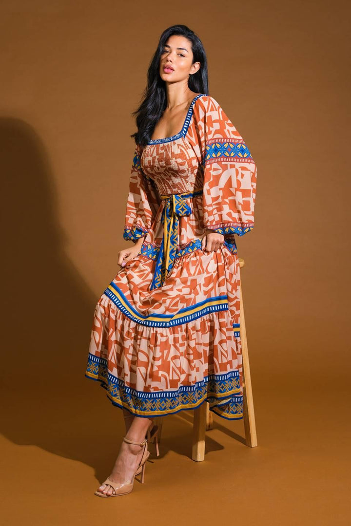 Bitter Sweet Woven Midi Dress from KADOU Boutique