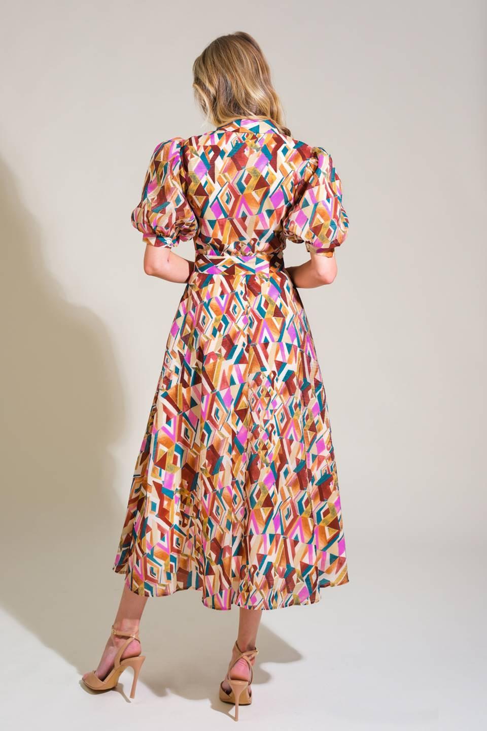 Garden Harmony Woven Midi Dress from KADOU Boutique