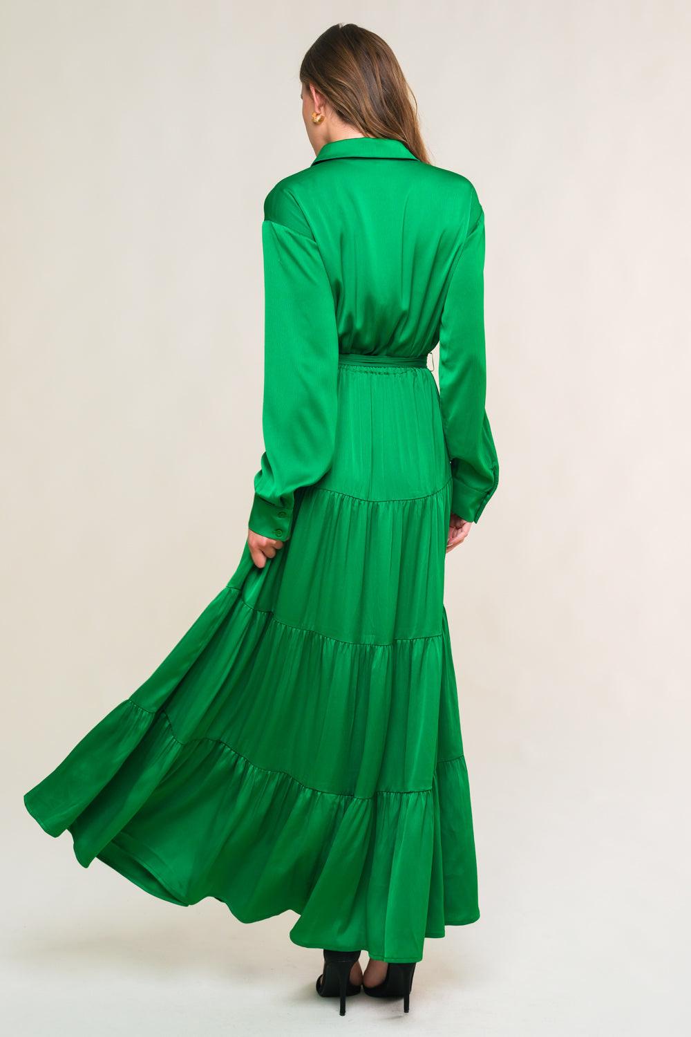 Chic Intent Bright Woven Midi Dress from KADOU Boutique