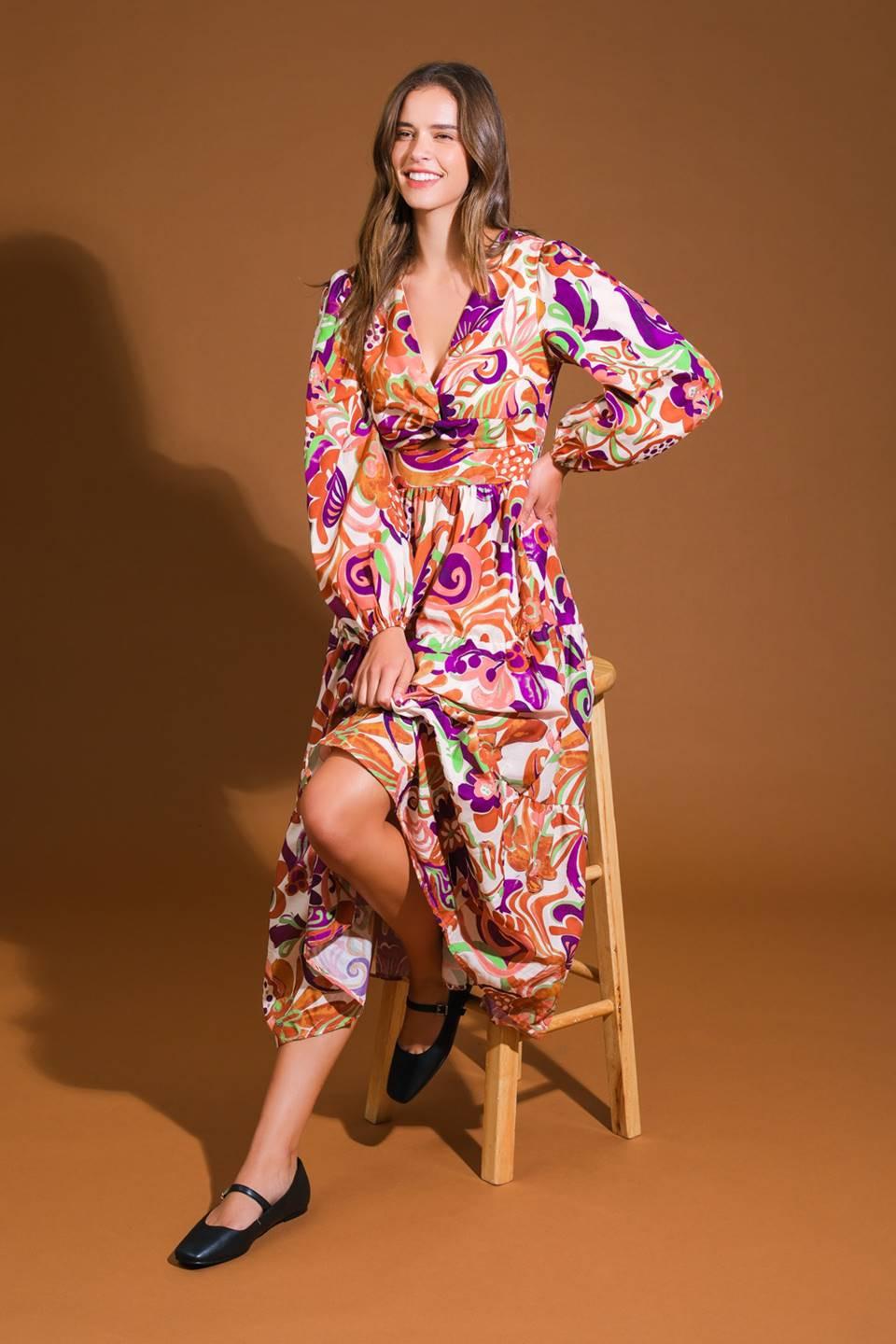 Blossom Beauty Woven Midi Dress from KADOU Boutique