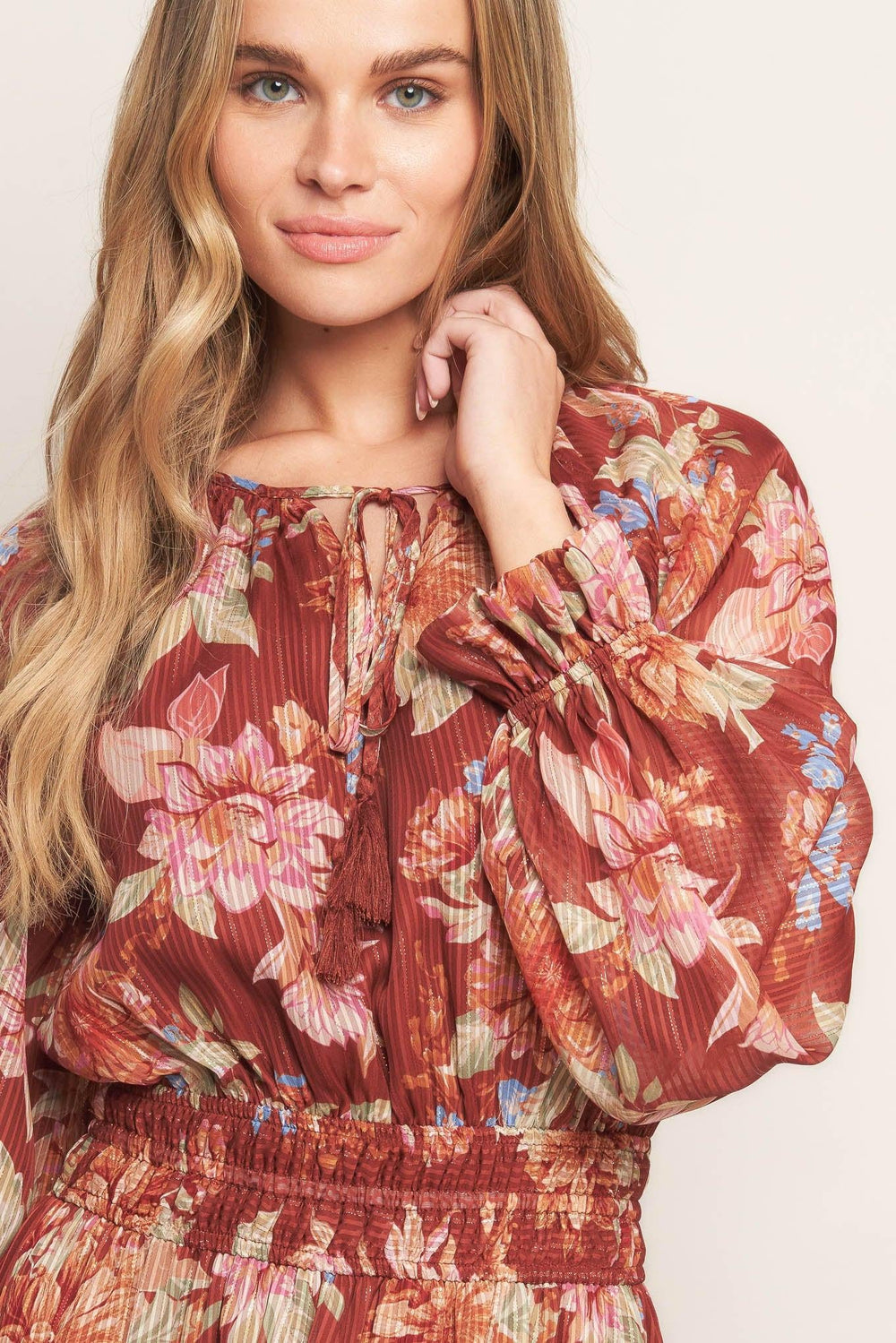 Forest Park Woven Midi Dress from KADOU Boutique
