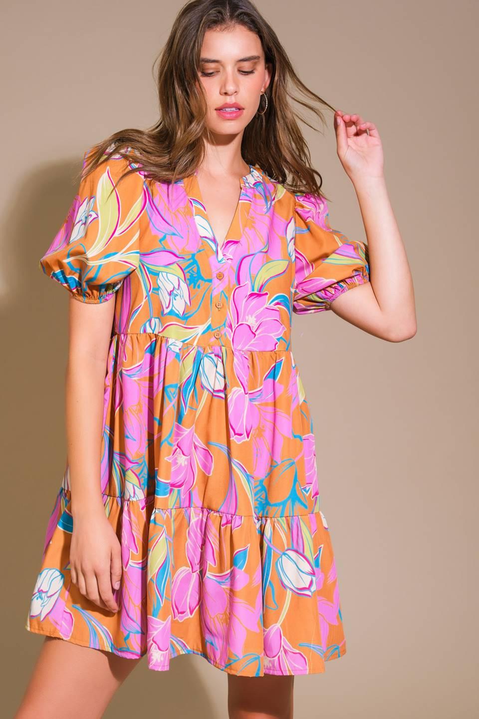 Momentous Cuteness Woven Mini Dress from KADOU Boutique
