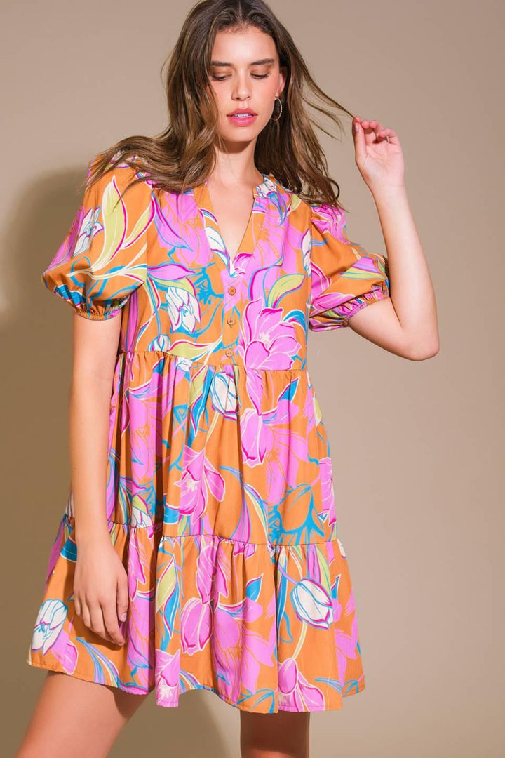 Momentous Cuteness Woven Mini Dress from KADOU Boutique