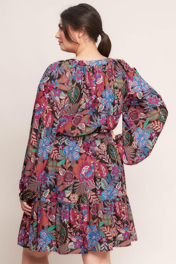 FLORAL BLISS WOVEN MINI DRESS