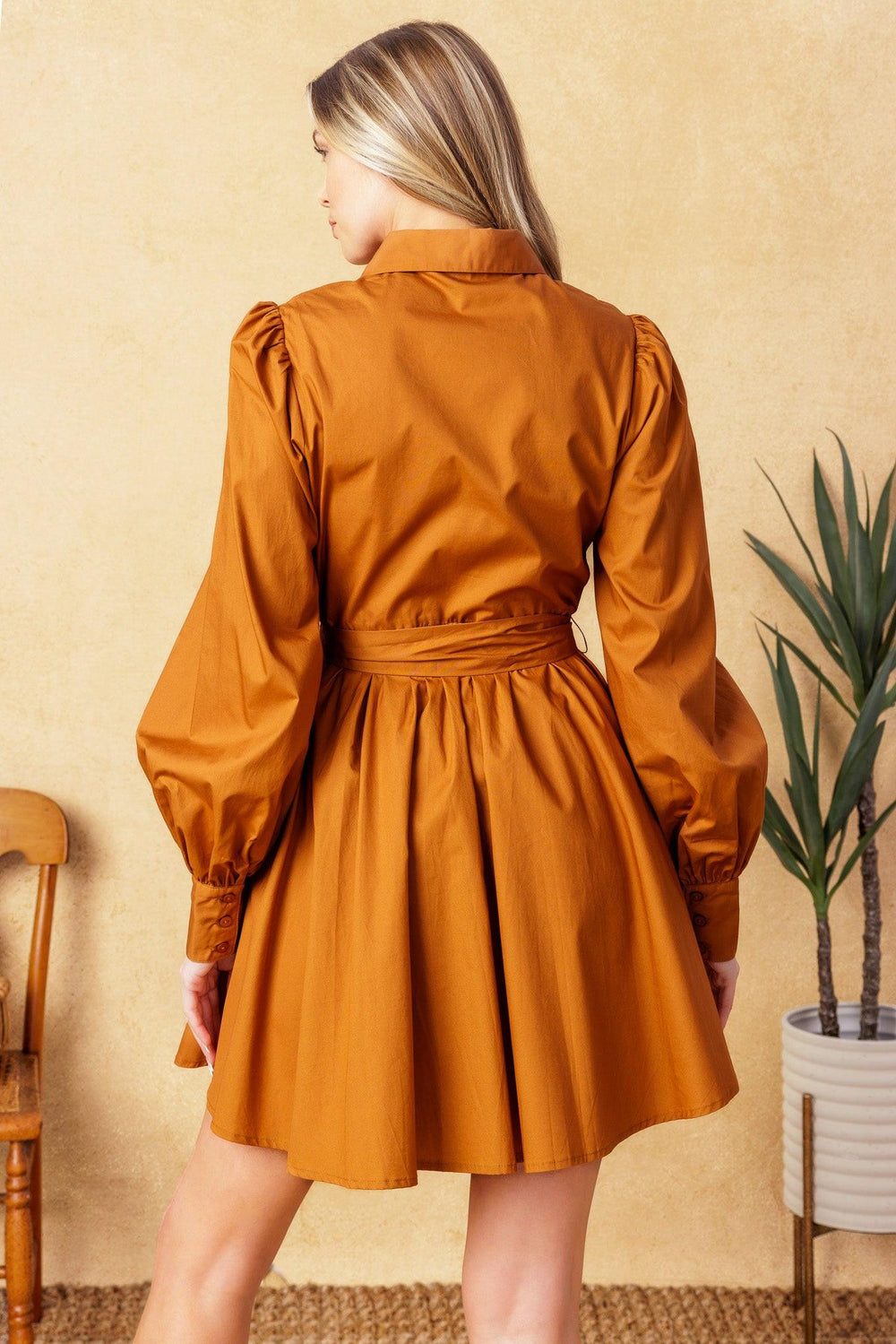 Eatons Neck Woven Mini Dress from KADOU Boutique