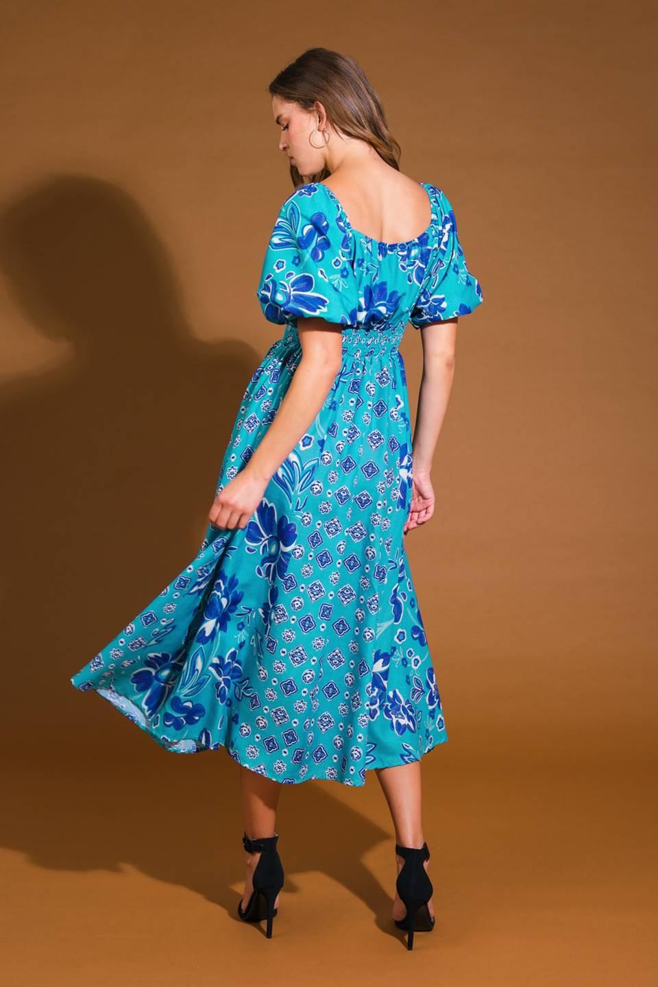 New Castle Woven Midi Dress from KADOU Boutique